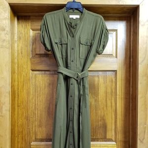 Loft button down, belted dress